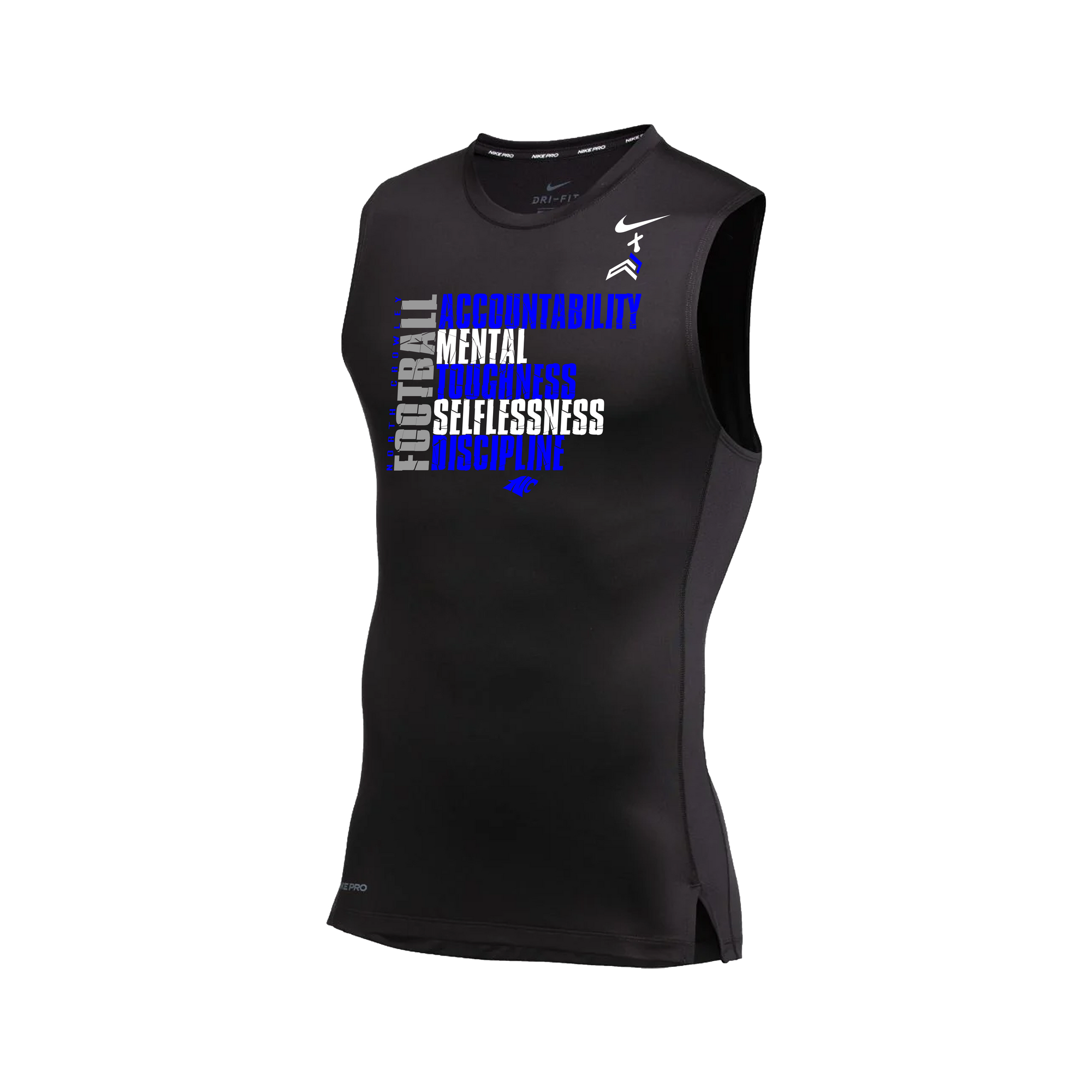North Crowley Football Training Nike Compression Sleeveless