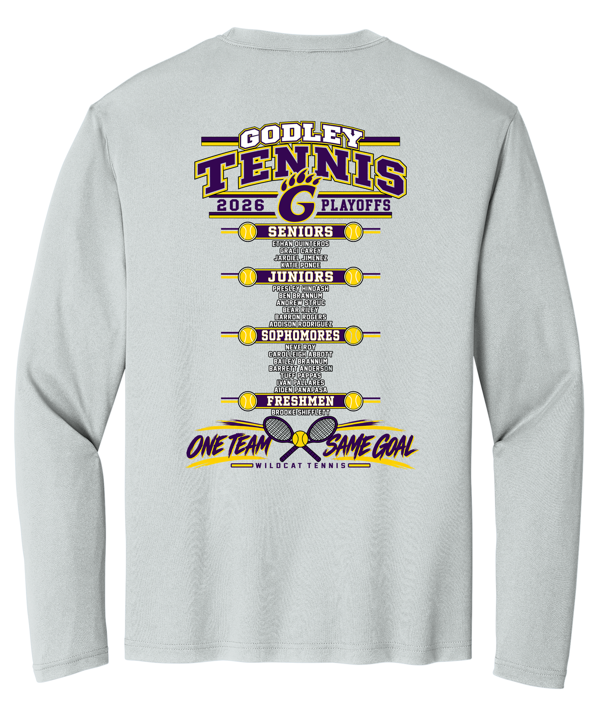 Godley Tennis District Champions Long Sleeve
