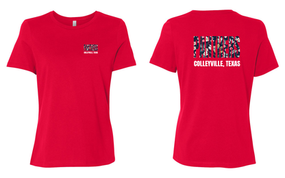 Colleyville Panthers Floral Pattern Women's Tee Shirt